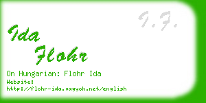 ida flohr business card